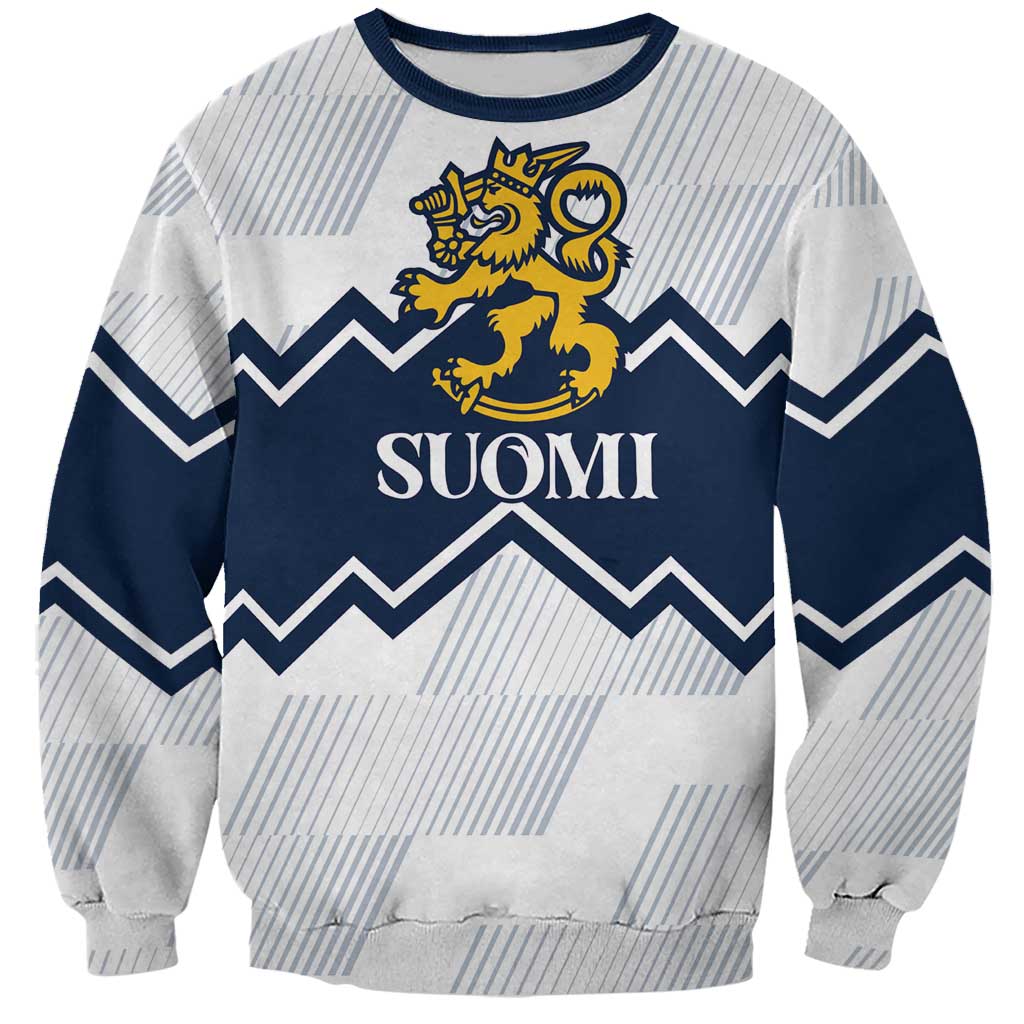 Suomi Ice Hockey Custom Sweatshirt Scandinavian Mountains Inspired