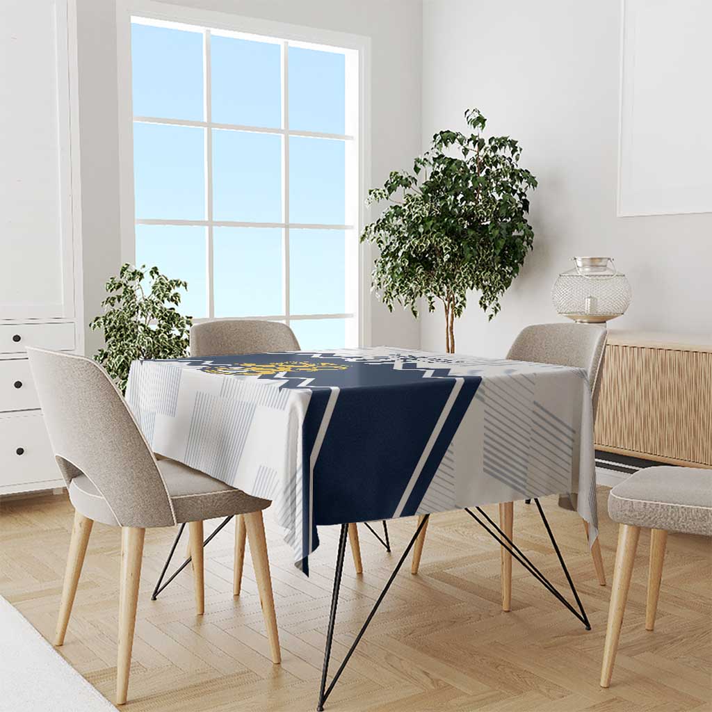 Suomi Ice Hockey Custom Tablecloth Scandinavian Mountains Inspired