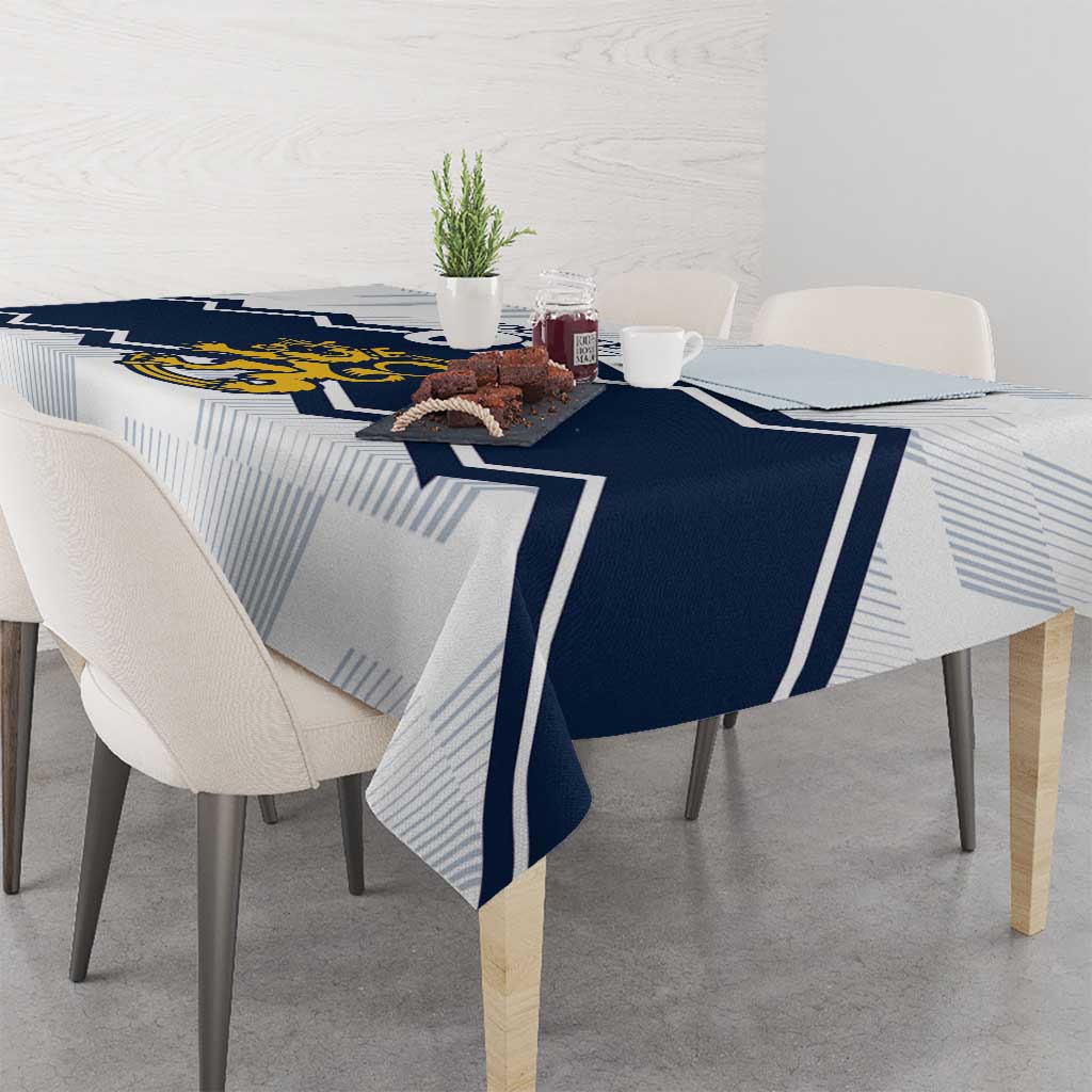 Suomi Ice Hockey Custom Tablecloth Scandinavian Mountains Inspired