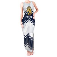 Suomi Ice Hockey Custom Tank Maxi Dress Scandinavian Mountains Inspired