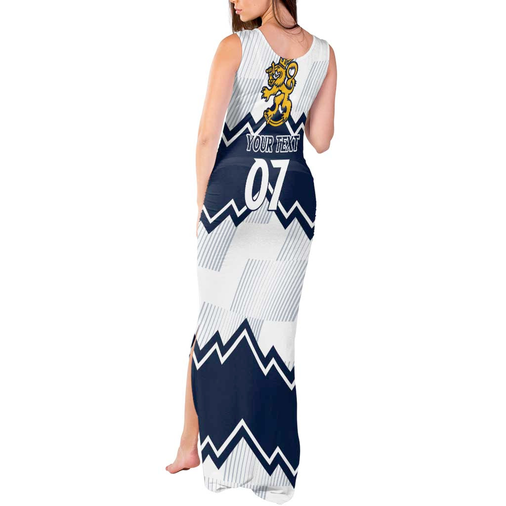 Suomi Ice Hockey Custom Tank Maxi Dress Scandinavian Mountains Inspired