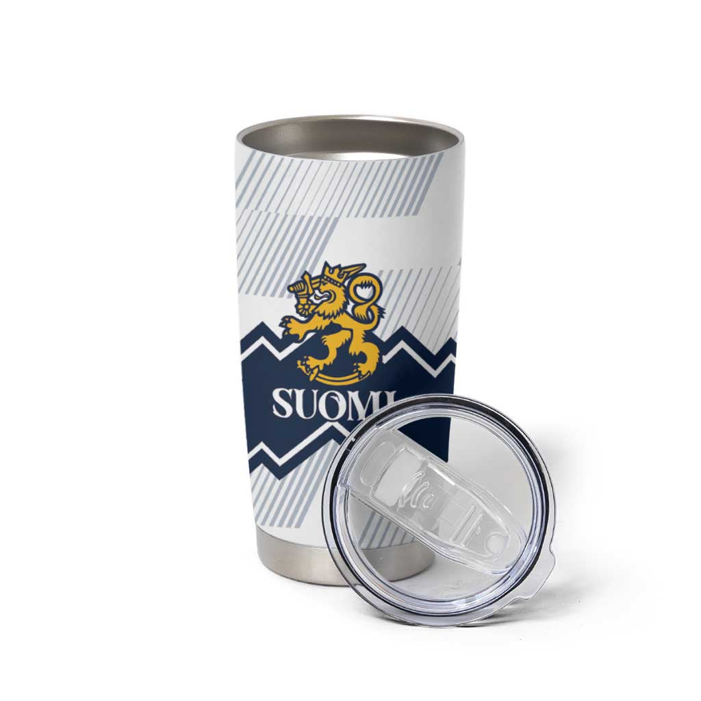 Suomi Ice Hockey Custom Tumbler Cup Scandinavian Mountains Inspired