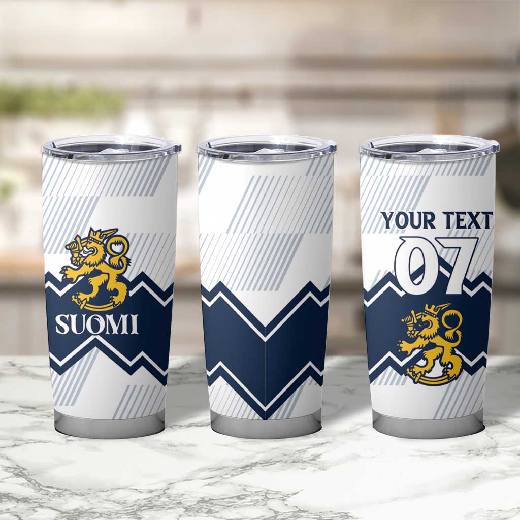 Suomi Ice Hockey Custom Tumbler Cup Scandinavian Mountains Inspired