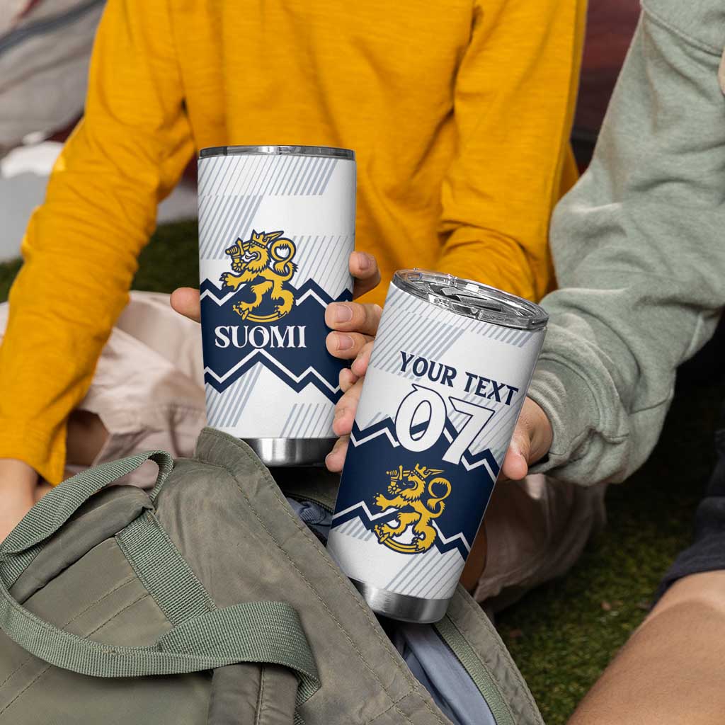 Suomi Ice Hockey Custom Tumbler Cup Scandinavian Mountains Inspired