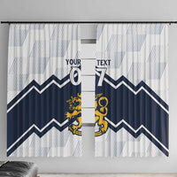 Suomi Ice Hockey Custom Window Curtain Scandinavian Mountains Inspired