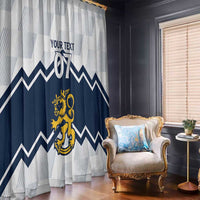 Suomi Ice Hockey Custom Window Curtain Scandinavian Mountains Inspired