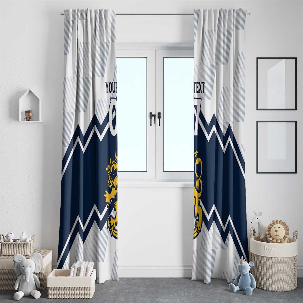 Suomi Ice Hockey Custom Window Curtain Scandinavian Mountains Inspired