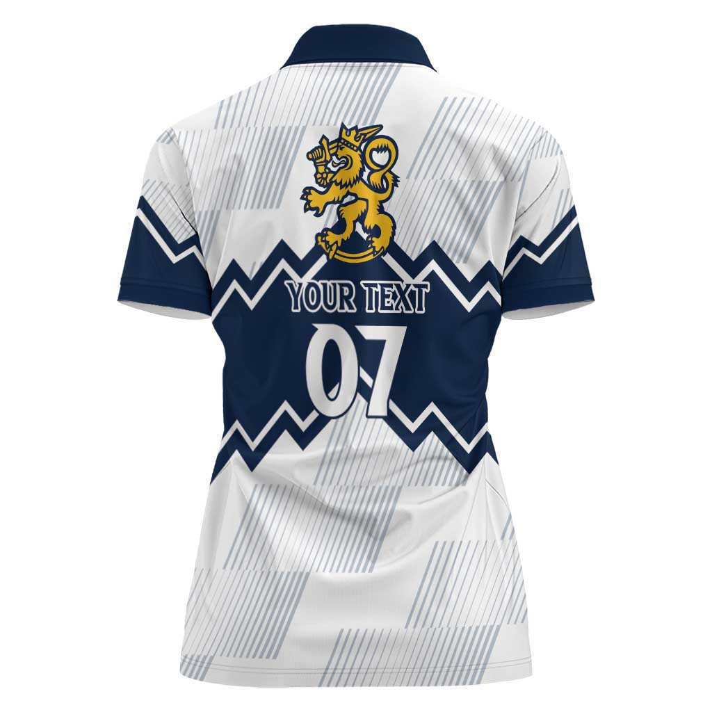 Suomi Ice Hockey Custom Women Polo Shirt Scandinavian Mountains Inspired