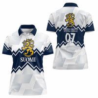 Suomi Ice Hockey Custom Women Polo Shirt Scandinavian Mountains Inspired