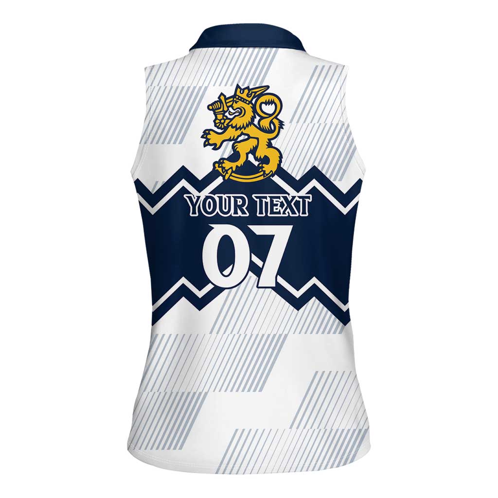 Suomi Ice Hockey Custom Women Sleeveless Polo Shirt Scandinavian Mountains Inspired