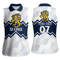 Suomi Ice Hockey Custom Women Sleeveless Polo Shirt Scandinavian Mountains Inspired