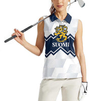 Suomi Ice Hockey Custom Women Sleeveless Polo Shirt Scandinavian Mountains Inspired
