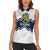 Suomi Ice Hockey Custom Women Sleeveless Polo Shirt Scandinavian Mountains Inspired
