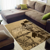 Gulf Of Mexico Vintage Map Est.1550 Area Rug