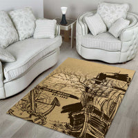 Gulf Of Mexico Vintage Map Est.1550 Area Rug