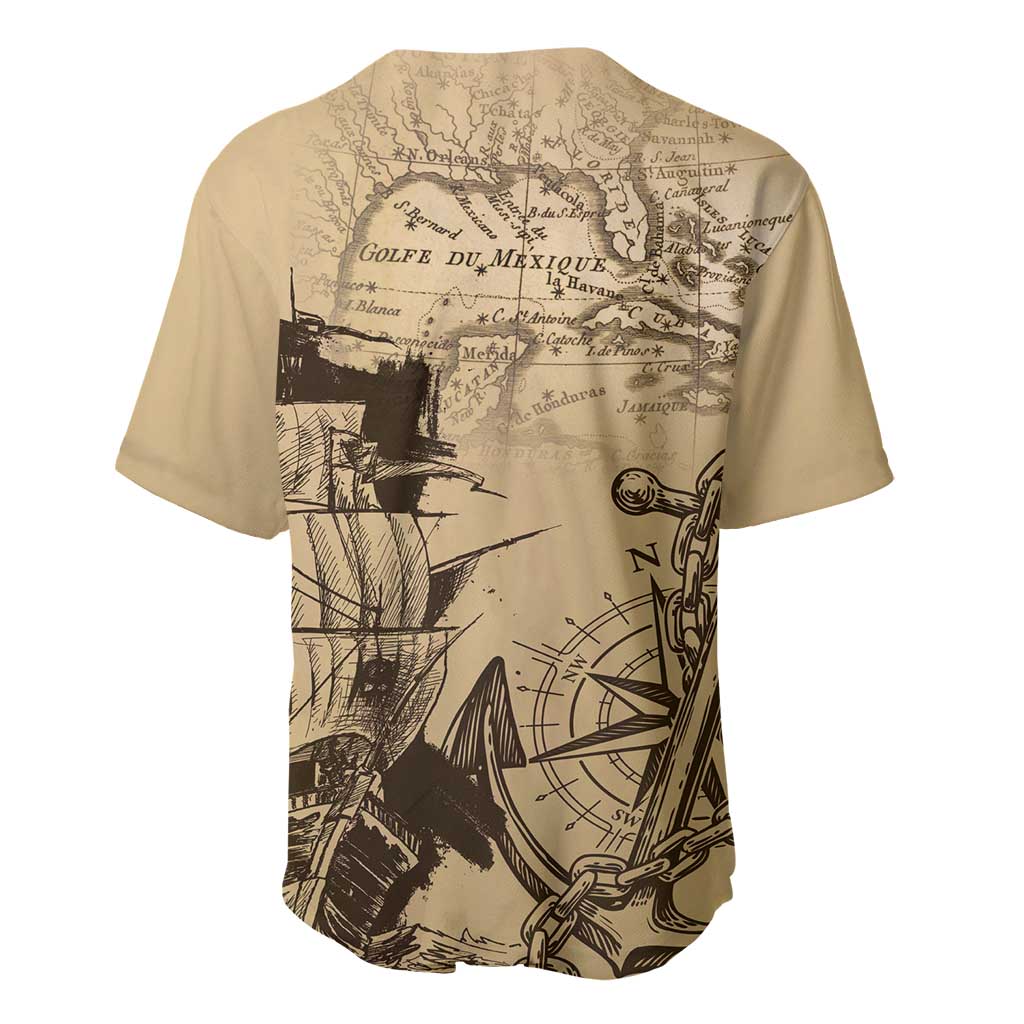 Gulf Of Mexico Vintage Map Est.1550 Baseball Jersey