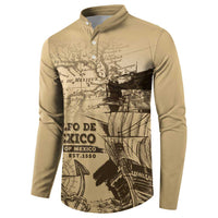 Gulf Of Mexico Vintage Map Est.1550 Button Sweatshirt