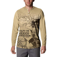 Gulf Of Mexico Vintage Map Est.1550 Button Sweatshirt