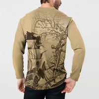 Gulf Of Mexico Vintage Map Est.1550 Button Sweatshirt
