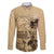 Gulf Of Mexico Vintage Map Est.1550 Family Matching Off The Shoulder Long Sleeve Dress and Hawaiian Shirt