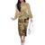 Gulf Of Mexico Vintage Map Est.1550 Family Matching Off The Shoulder Long Sleeve Dress and Hawaiian Shirt