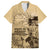 Gulf Of Mexico Vintage Map Est.1550 Family Matching Off Shoulder Maxi Dress and Hawaiian Shirt
