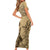 Gulf Of Mexico Vintage Map Est.1550 Family Matching Short Sleeve Bodycon Dress and Hawaiian Shirt
