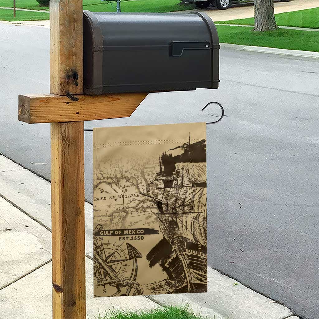 Gulf Of Mexico Vintage Map Est.1550 Garden Flag