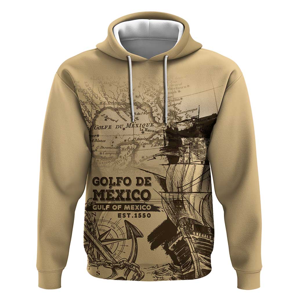 Gulf Of Mexico Vintage Map Est.1550 Hoodie