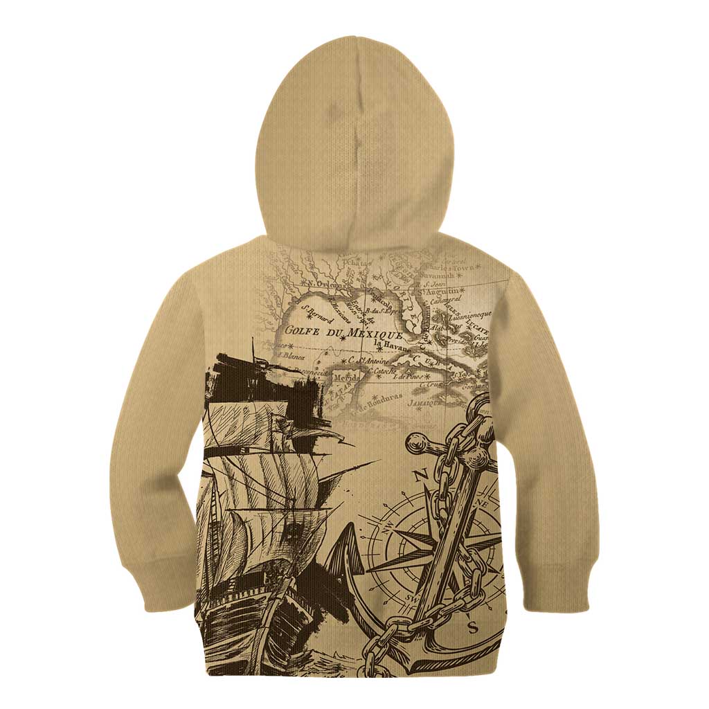 Gulf Of Mexico Vintage Map Est.1550 Kid Hoodie