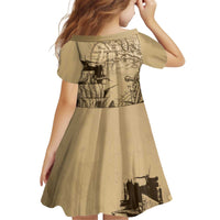 Gulf Of Mexico Vintage Map Est.1550 Kid Short Sleeve Dress