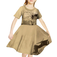 Gulf Of Mexico Vintage Map Est.1550 Kid Short Sleeve Dress