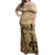 Gulf Of Mexico Vintage Map Est.1550 Off Shoulder Maxi Dress