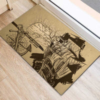 Gulf Of Mexico Vintage Map Est.1550 Rubber Doormat
