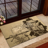 Gulf Of Mexico Vintage Map Est.1550 Rubber Doormat