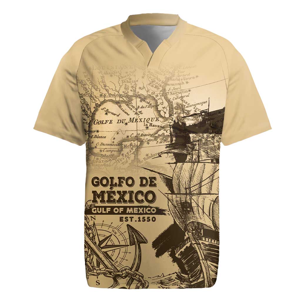 Gulf Of Mexico Vintage Map Est.1550 Rugby Jersey