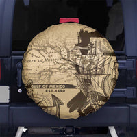Gulf Of Mexico Vintage Map Est.1550 Spare Tire Cover