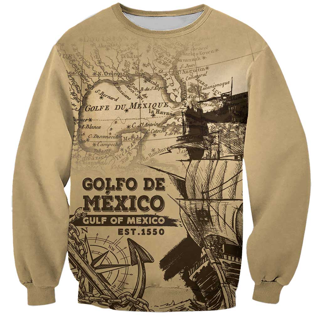 Gulf Of Mexico Vintage Map Est.1550 Sweatshirt