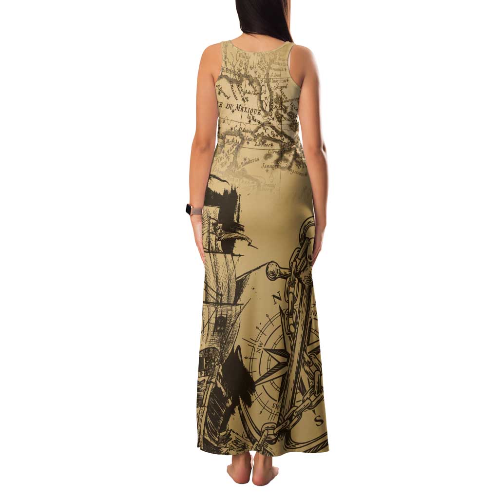 Gulf Of Mexico Vintage Map Est.1550 Tank Maxi Dress
