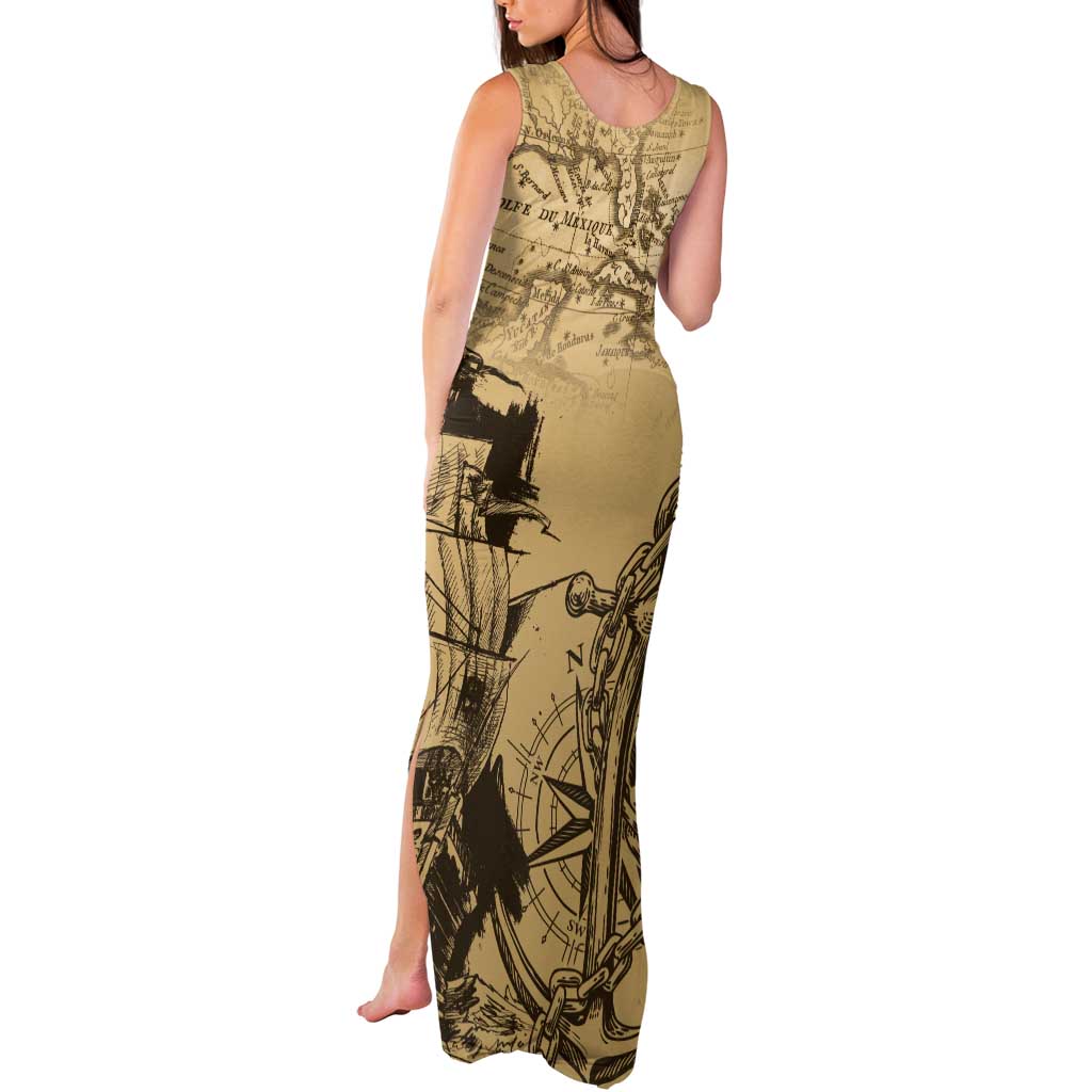 Gulf Of Mexico Vintage Map Est.1550 Tank Maxi Dress