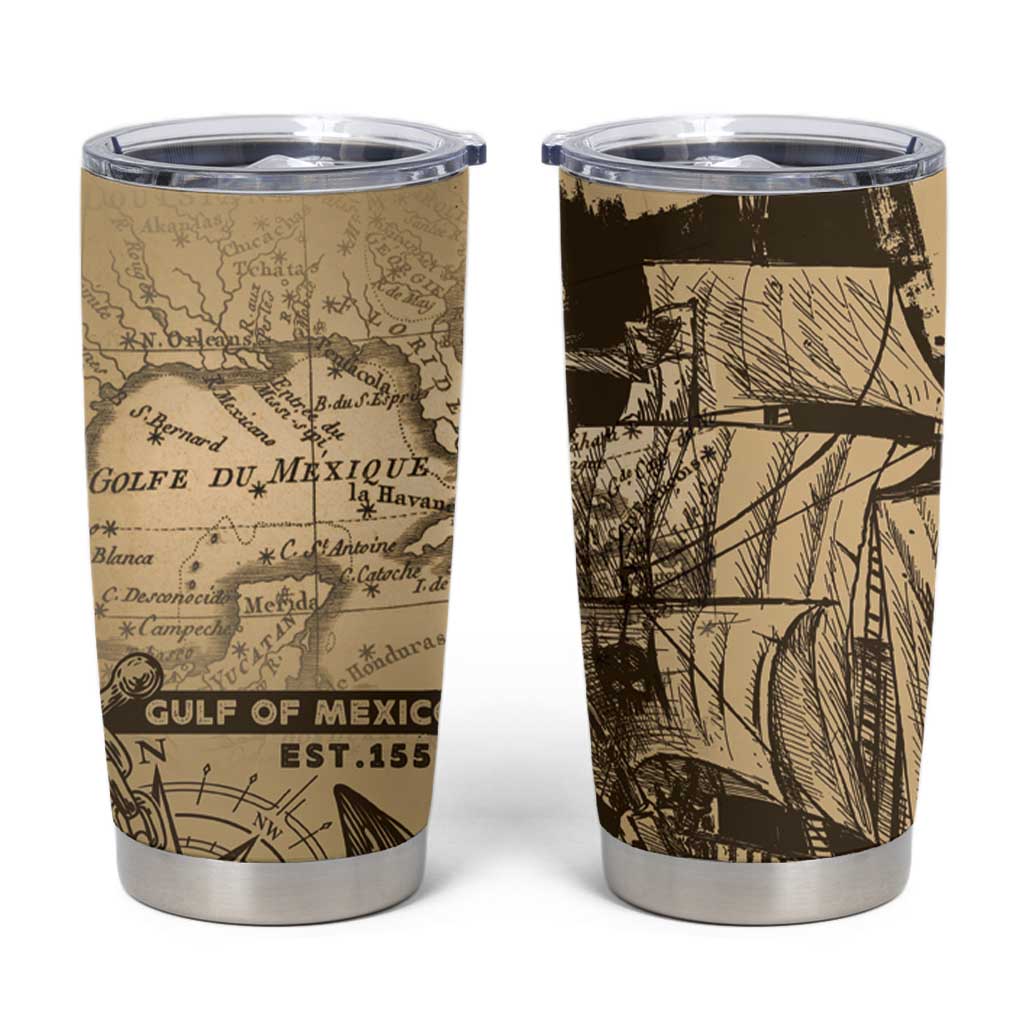 Gulf Of Mexico Vintage Map Est.1550 Tumbler Cup