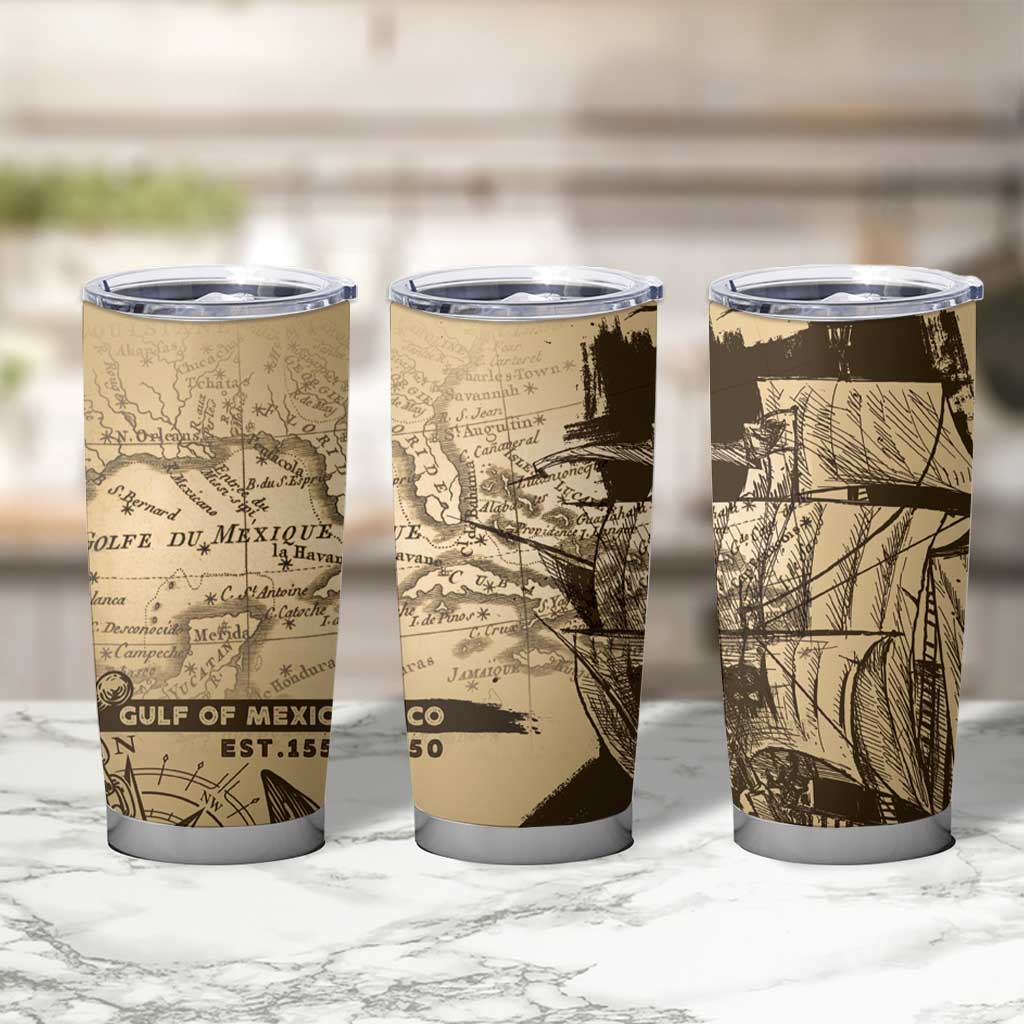 Gulf Of Mexico Vintage Map Est.1550 Tumbler Cup