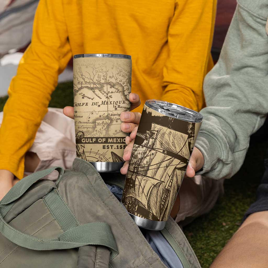 Gulf Of Mexico Vintage Map Est.1550 Tumbler Cup