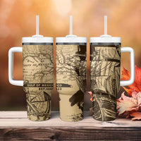 Gulf Of Mexico Vintage Map Est.1550 Tumbler With Handle
