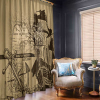 Gulf Of Mexico Vintage Map Est.1550 Window Curtain