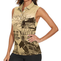 Gulf Of Mexico Vintage Map Est.1550 Women Sleeveless Polo Shirt