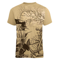 Gulf Of Mexico Vintage Map Est.1550 Women V-Neck T-Shirt