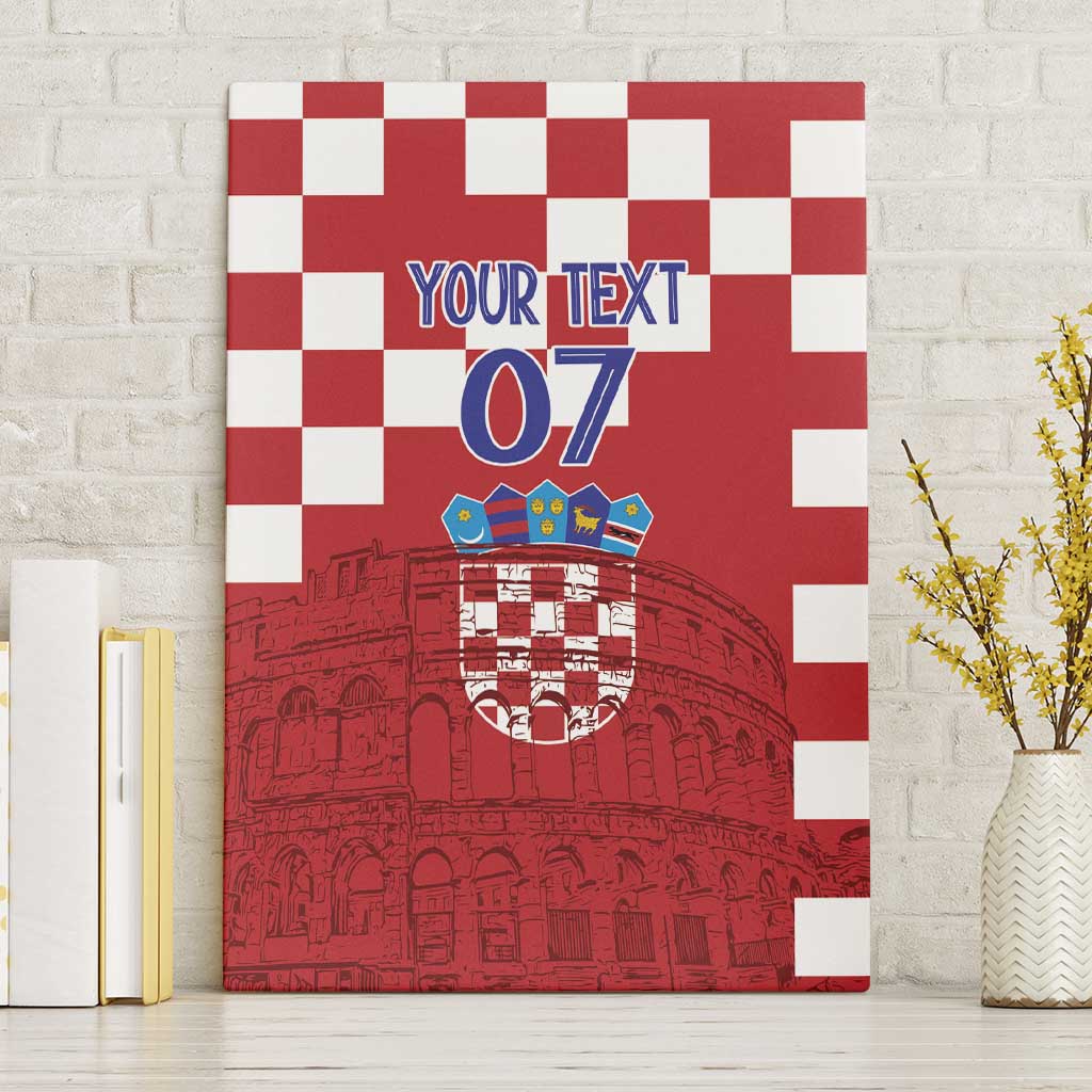 Croatia Football 2025 Custom Canvas Wall Art Red Hrvatska Kockasti - Pula Arena