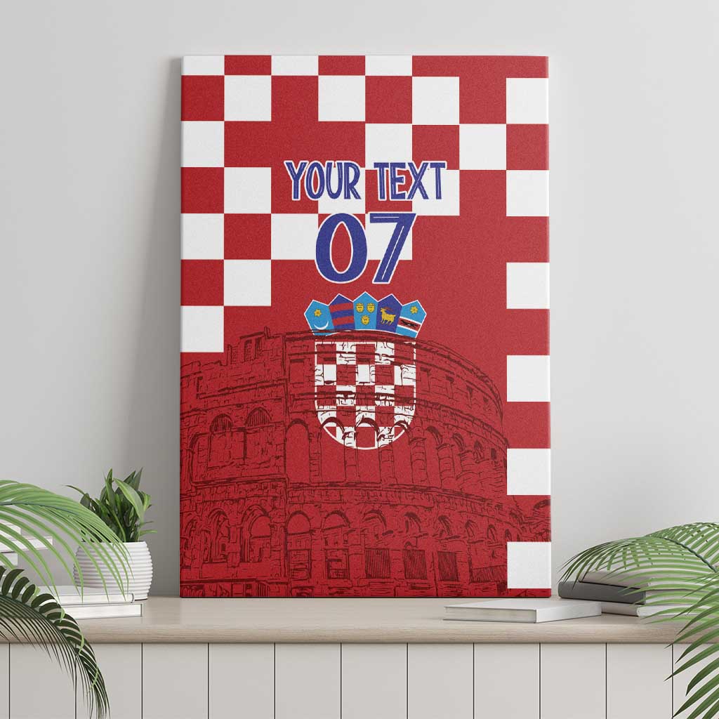 Croatia Football 2025 Custom Canvas Wall Art Red Hrvatska Kockasti - Pula Arena