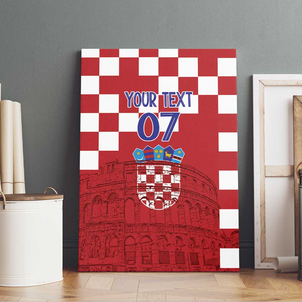 Croatia Football 2025 Custom Canvas Wall Art Red Hrvatska Kockasti - Pula Arena